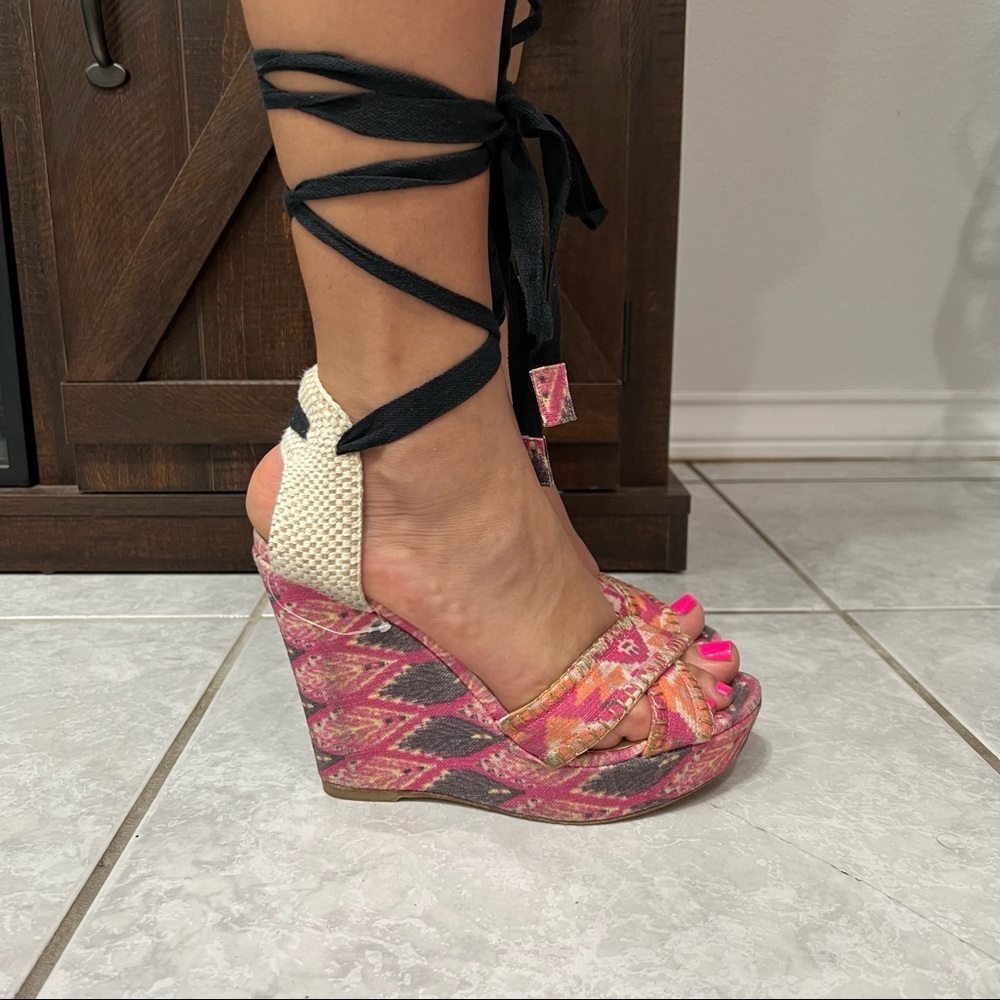 Stuart Weitzman Gladiator Strap Wedge Sandals - image 4